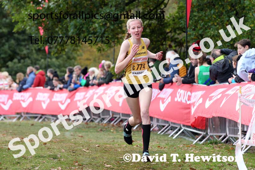 Girls under-15s 2021 National Cross Country Relays, Berry Hill Park, Mansfield. Photo: David T. Hewitson/Sports for All Pics